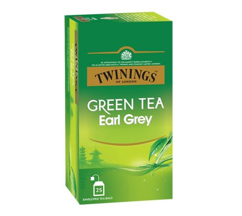 Twinings Green Tea Earl Grey, 25 Teabags, Green Tea, Delicate Citrus, Bright & Perky