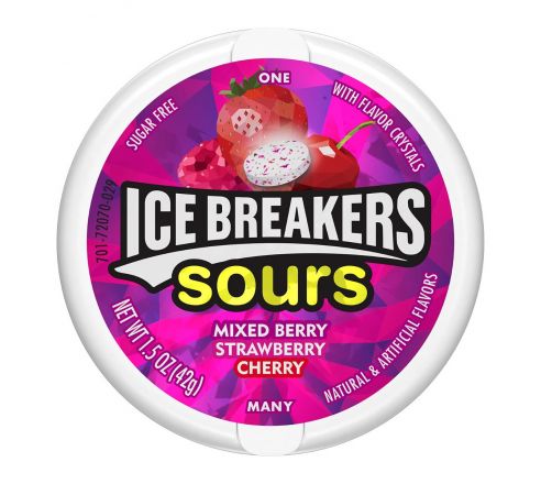 Ice Breakers Sours Strawberry + Mixed Berry Duo, 42g