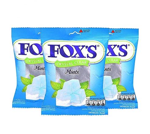 Fox's Crystal Clear Mints Pouch,90g Each (Pack of 3)