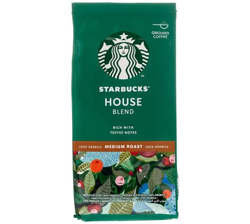Starbucks House Blend Medium Roast Ground Coffee,200gm