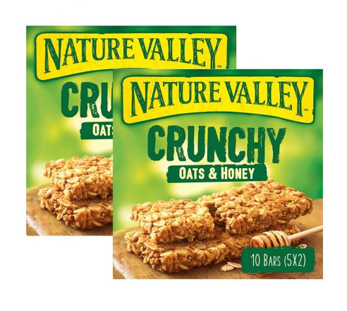 Nature Valley Crunchy Oats & Honey 10 Bar,210g Each (Pack of 2)